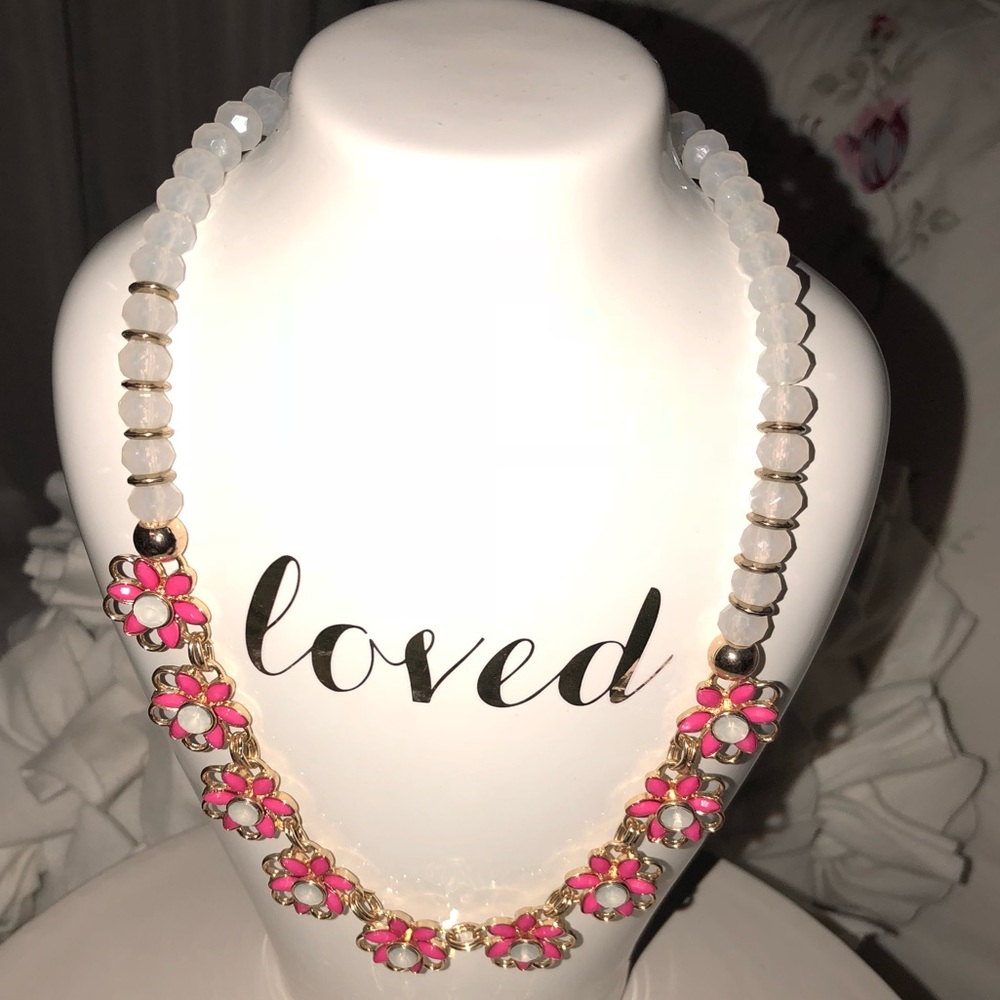 New York & Company Flower Statement Necklace